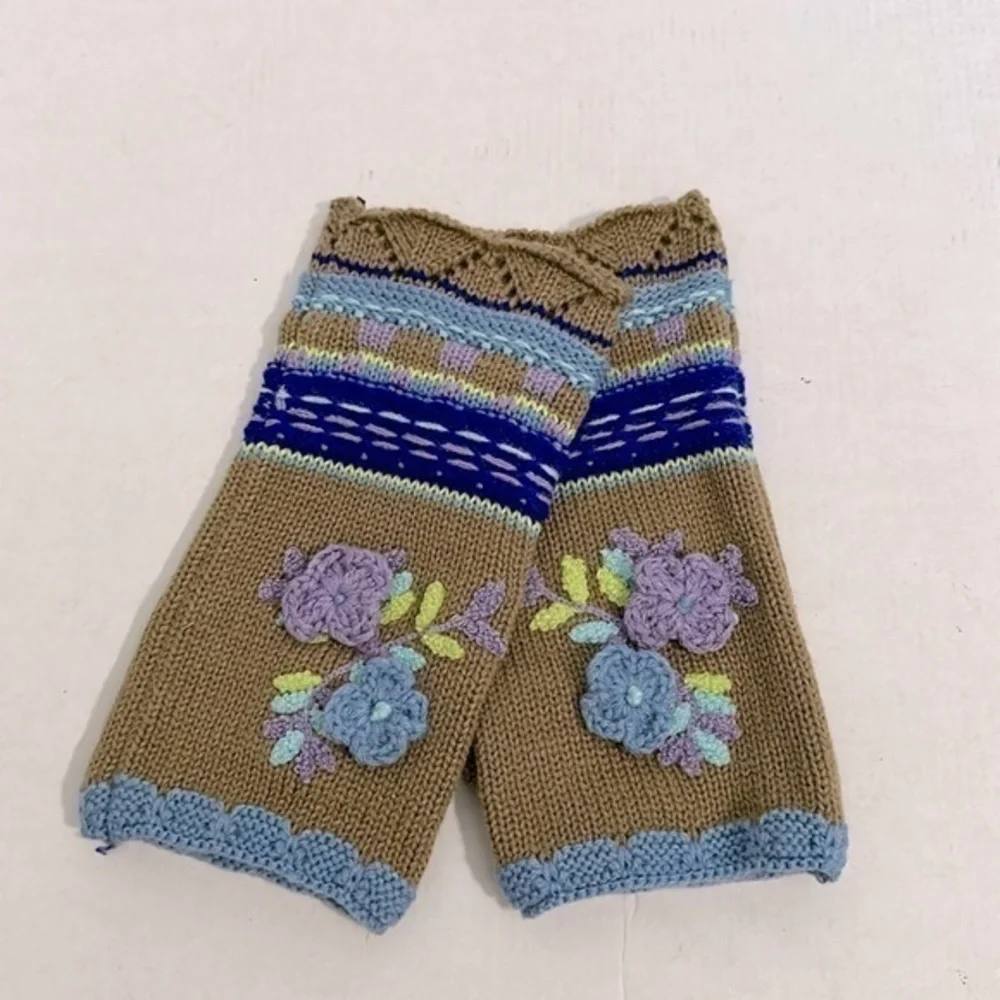Knitted Fingerless Gloves Soft and Warm Winter Warmers for Girls Women